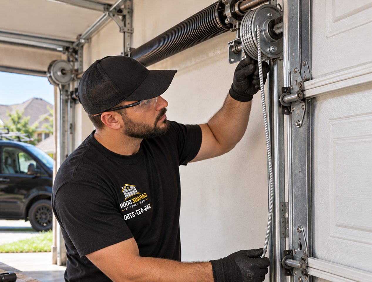 Emergency garage door service team in New Caney TX
