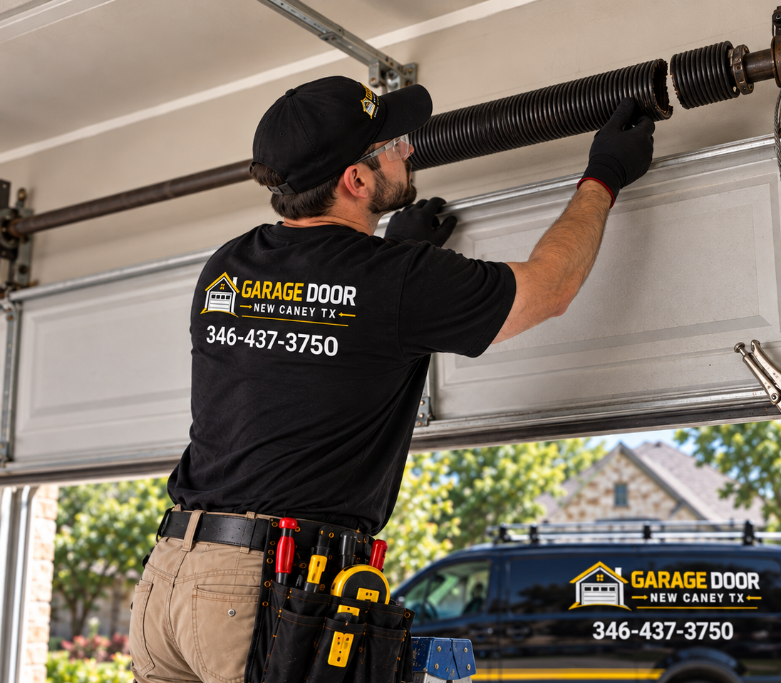 Emergency garage door service team in New Caney TX