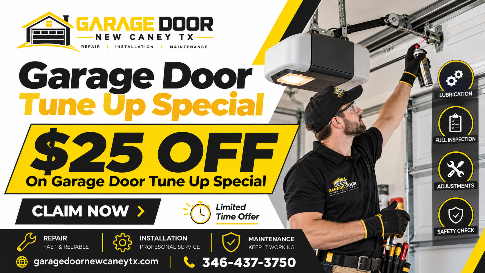 Garage door service special offer in New Caney TX