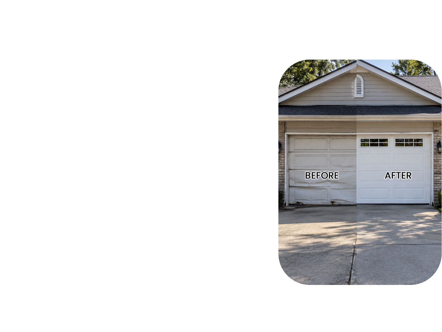 Garage door service banner in New Caney TX