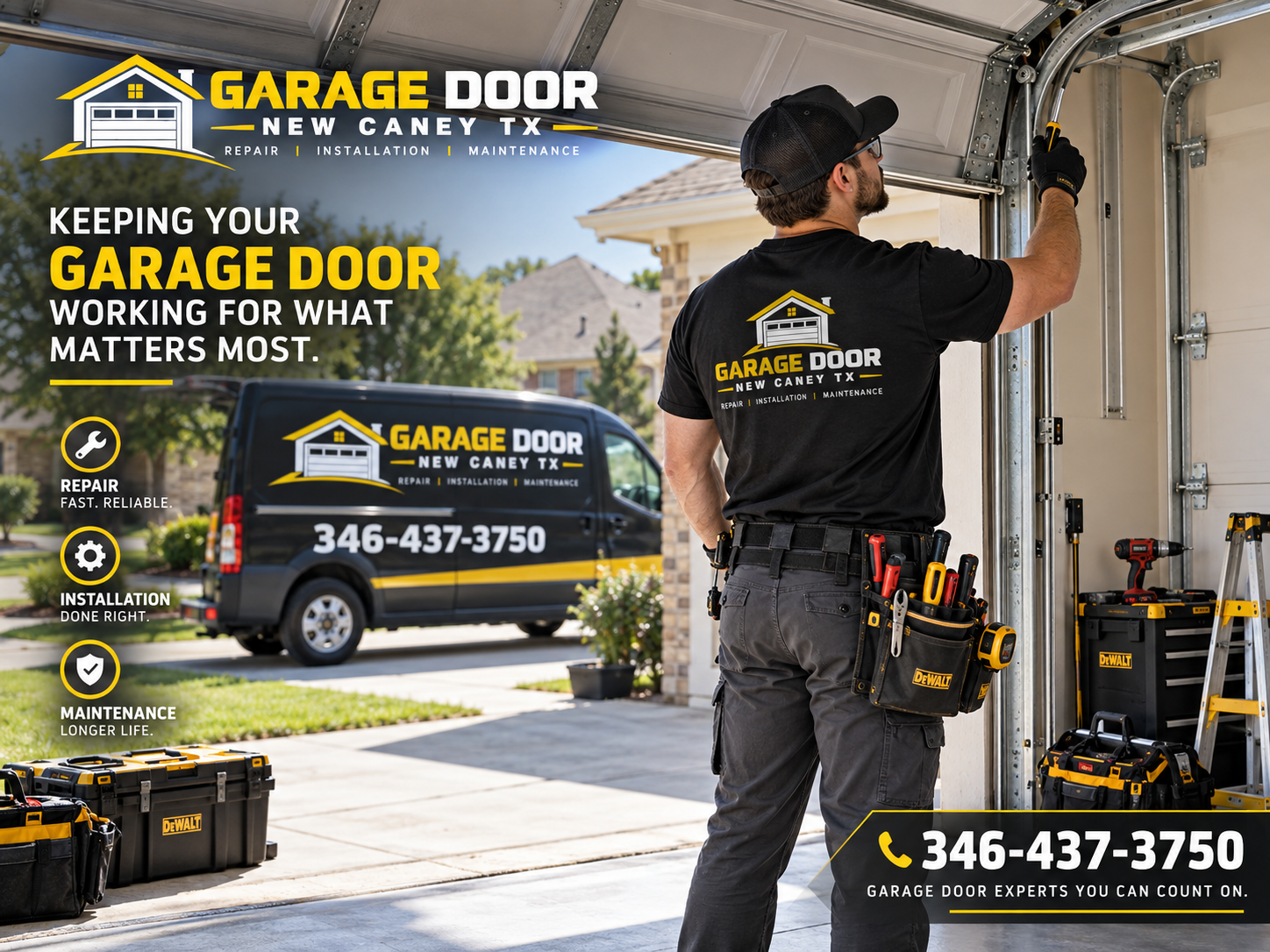 Garage door service contact section in New Caney TX