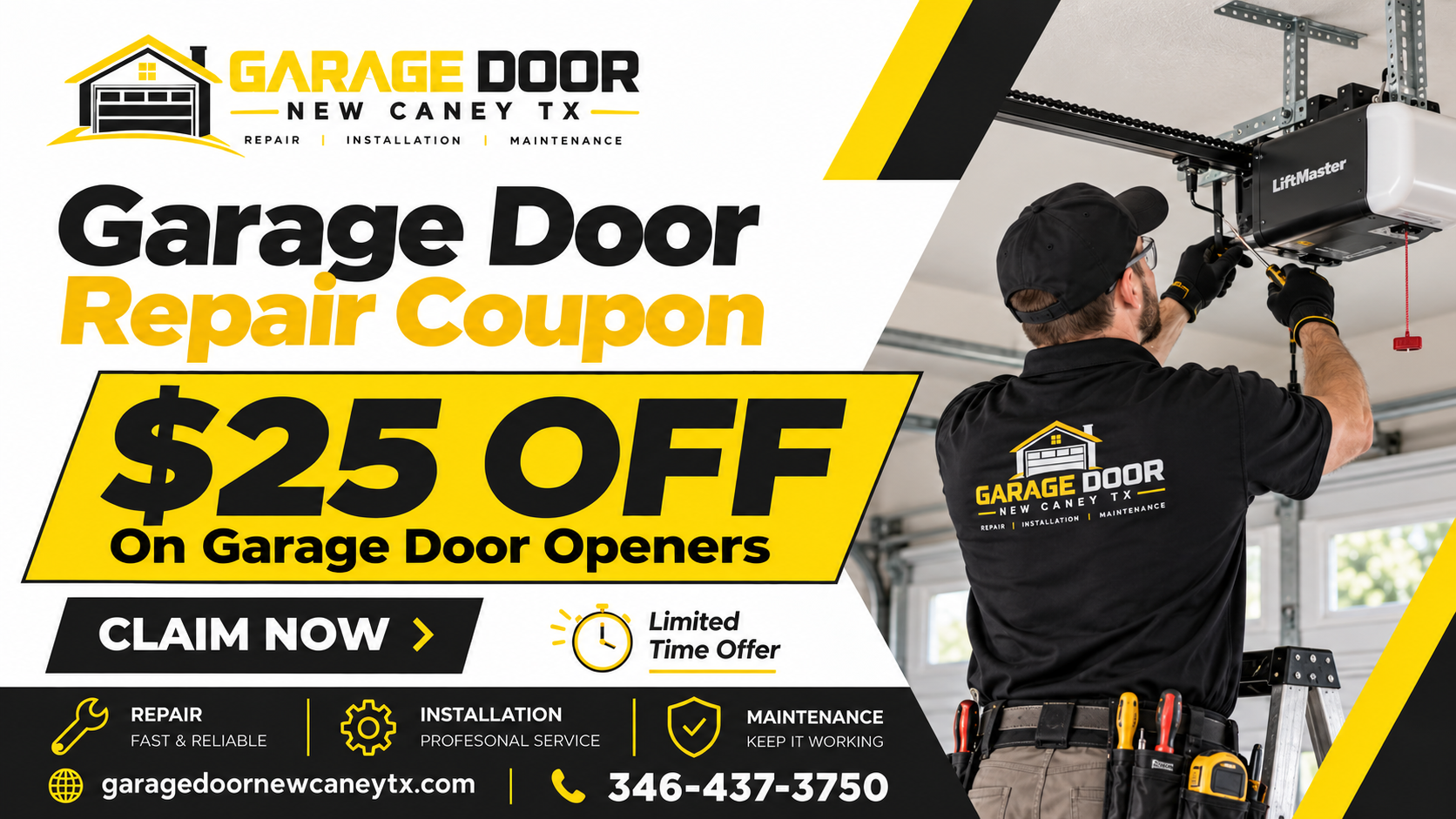 Garage door service special offer in New Caney TX