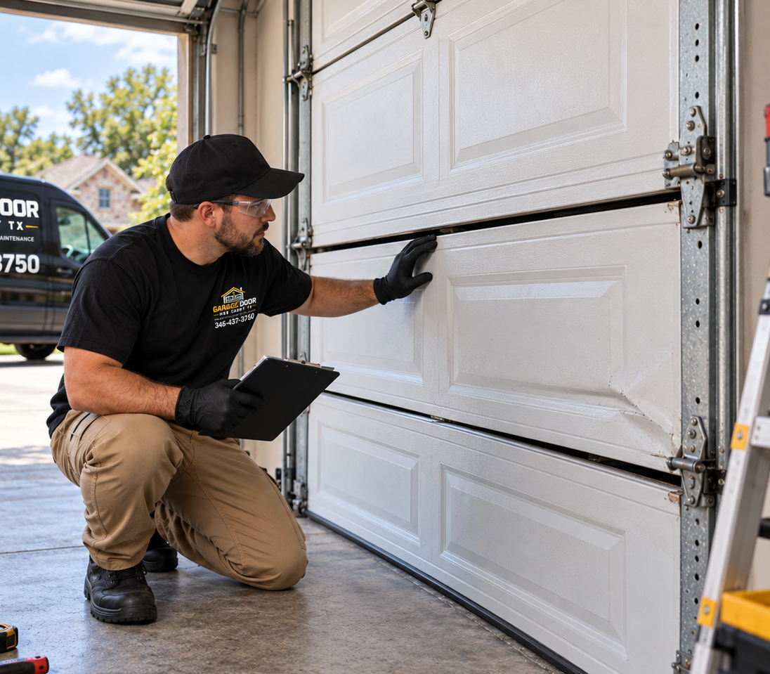Emergency garage door service team in New Caney TX