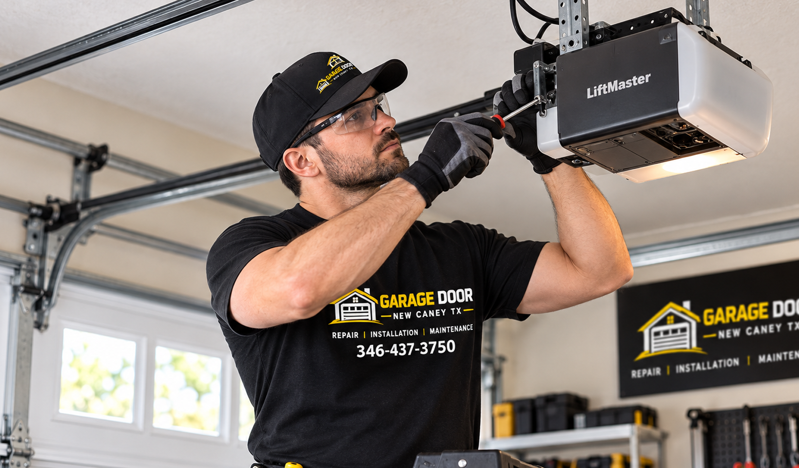 Emergency garage door service team in New Caney TX