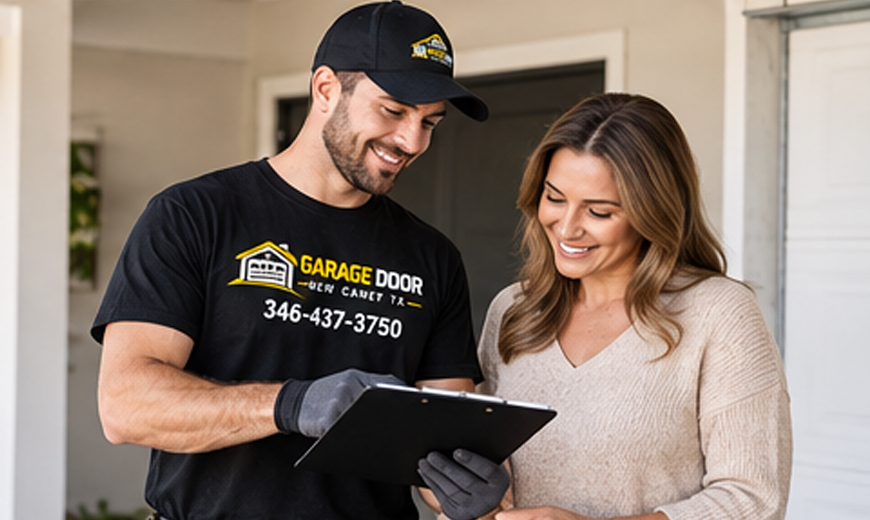 Garage door safety inspection and service in New Caney TX