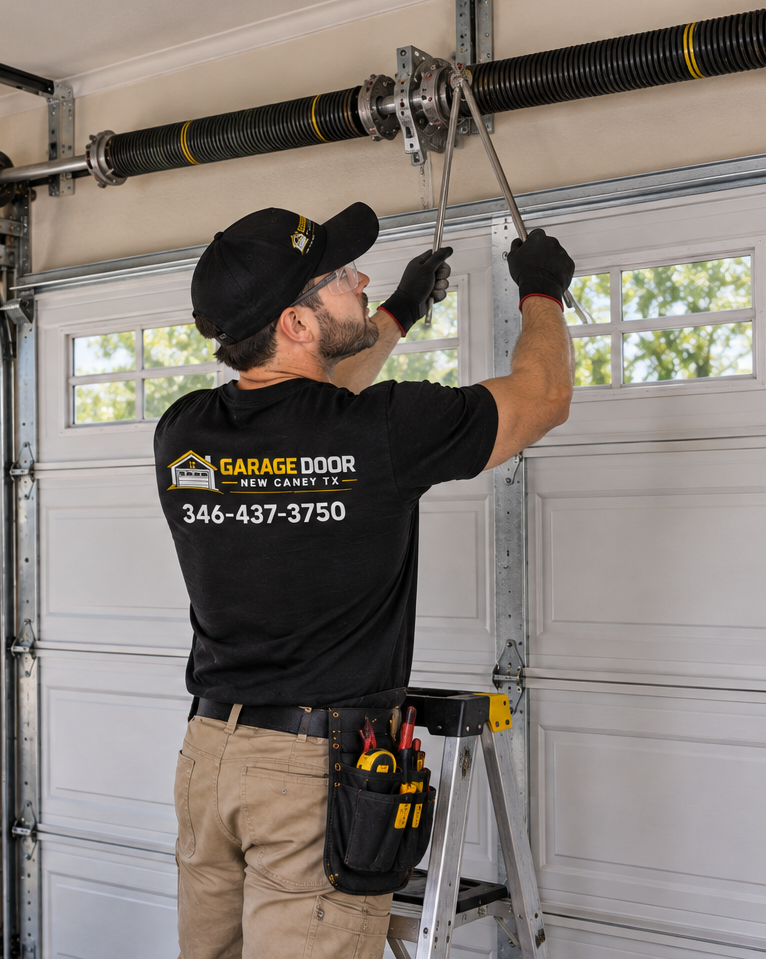 Emergency garage door service team in New Caney TX