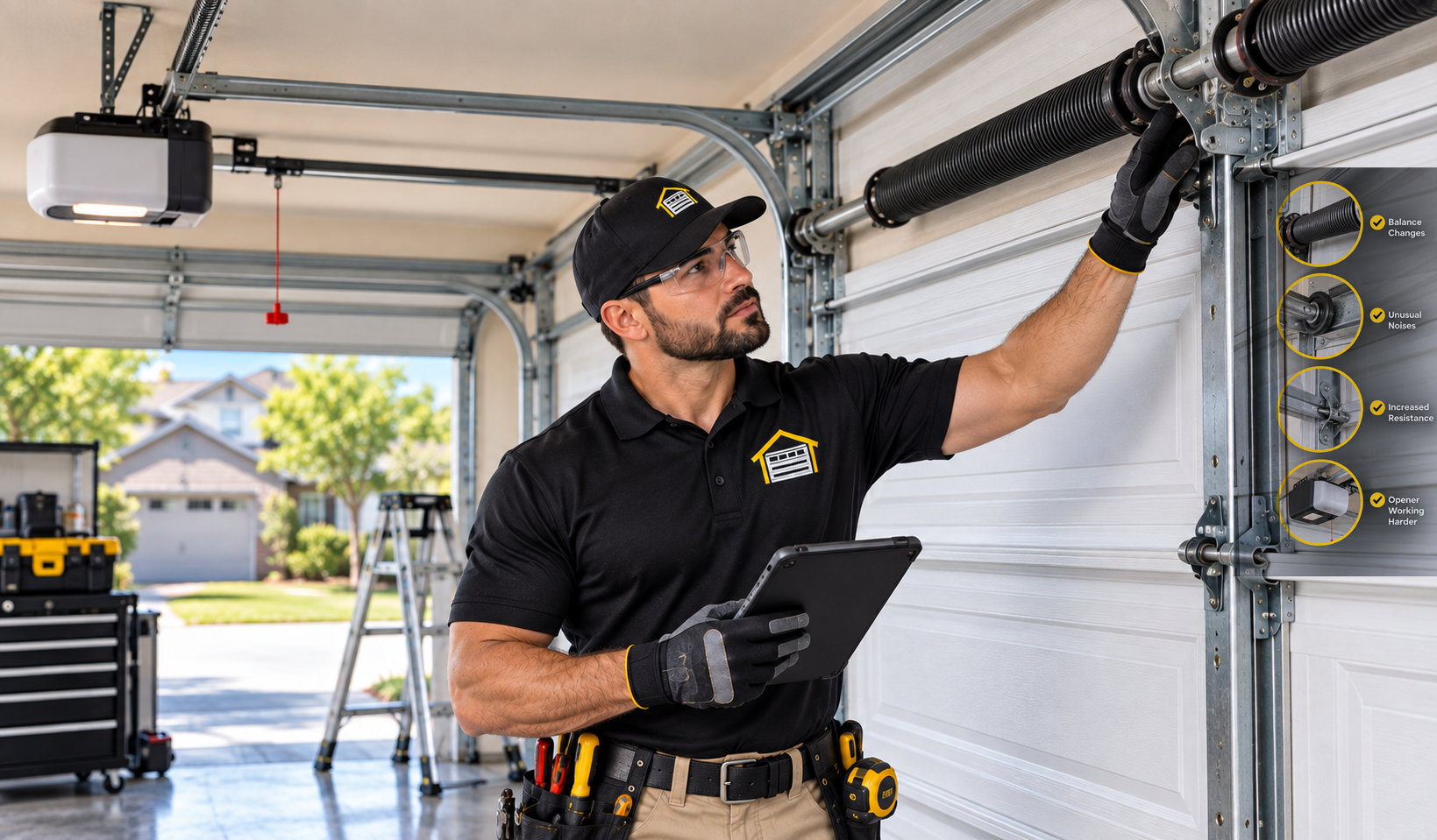 Emergency garage door service team in New Caney TX