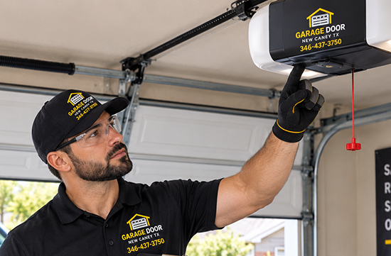 Garage door testing and final inspection in New Caney TX